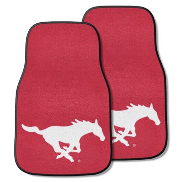 Wholesale-SMU Mustangs 2-pc Carpet Car Mat Set 17in. x 27in. - 2 Pieces SKU: 5313