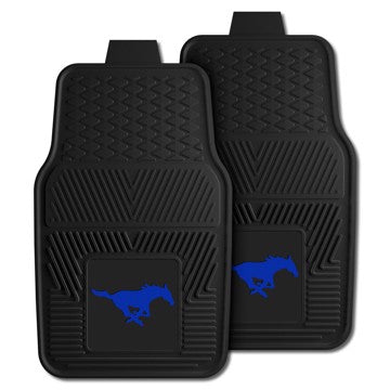 Wholesale-SMU Mustangs 2-pc Vinyl Car Mat Set 17in. x 27in. - 2 Pieces SKU: 33706