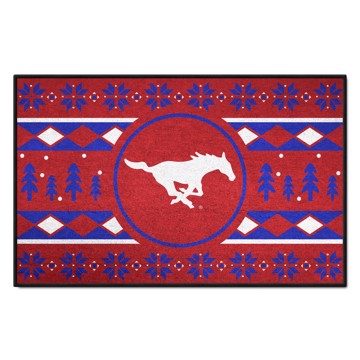 Wholesale-SMU Mustangs Holiday Sweater Starter Mat 19"x30" SKU: 32701