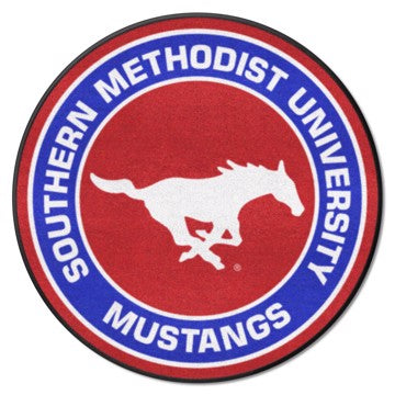 Wholesale-SMU Mustangs Roundel Mat 27" diameter SKU: 32700