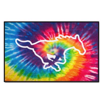 Wholesale-SMU Mustangs Starter Mat - Tie Dye 19"x30" SKU: 34049