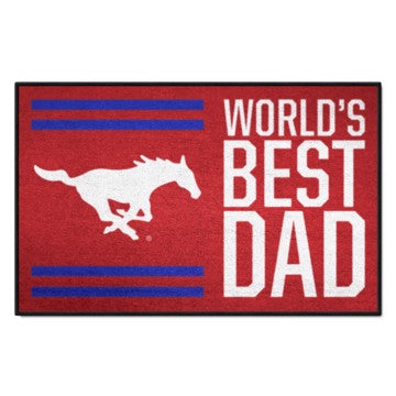 Wholesale-SMU Mustangs World's Best Dad Starter Mat 19"x30" SKU: 31219