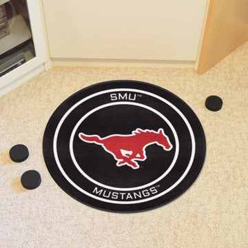 Wholesale-SMU Puck Mat SMU Hockey Puck Rug - 27in. Diameter SKU: 33213