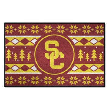 Wholesale-Southern California Trojans Holiday Sweater Starter Mat 19"x30" SKU: 25851