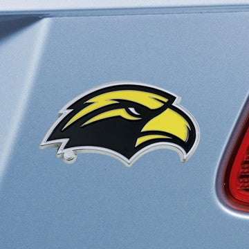 Wholesale-Southern Miss Emblem - Color University of Southern Mississippi Color Emblem 3"x3.2" - "Eagle Head" Logo SKU: 25902