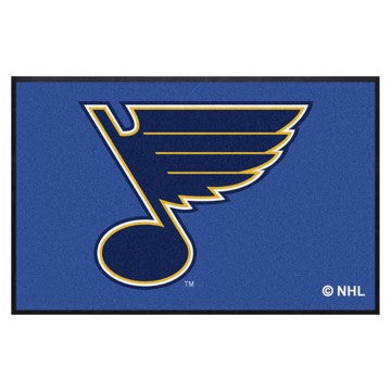 Wholesale-St. Louis Blues 4X6 High-Traffic Mat with Rubber Backing NHL Commercial Mat - Landscape Orientation - Indoor - 43" x 67" SKU: 12881