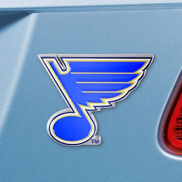 Wholesale-St. Louis Blues Emblem - Color NHL Exterior Auto Accessory - Color Emblem - 2" x 3.2" SKU: 22252