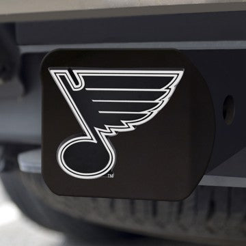 Wholesale-St. Louis Blues Hitch Cover NHL Chrome Emblem on Black Hitch - 3.4" x 4" SKU: 21009