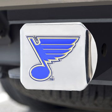 Wholesale-St. Louis Blues Hitch Cover NHL Color Emblem on Chrome Hitch - 3.4" x 4" SKU: 22792