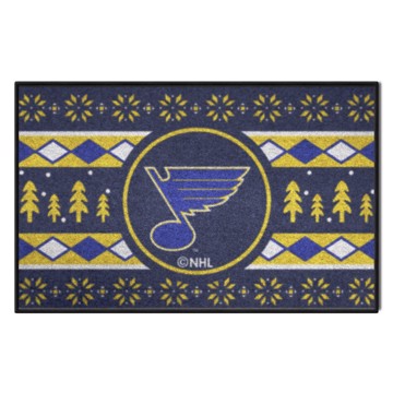 Wholesale-St. Louis Blues Holiday Sweater Starter Mat NHL Accent Rug - 19" x 30" SKU: 26869