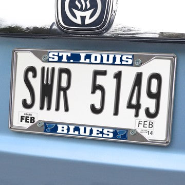 Wholesale-St. Louis Blues License Plate Frame NHL Exterior Auto Accessory - 6.25" x 12.25" SKU: 17186