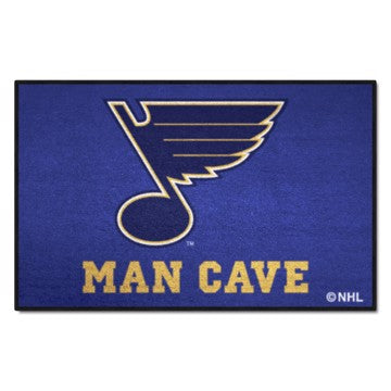 Wholesale-St. Louis Blues Man Cave Starter NHL Accent Rug - 19" x 30" SKU: 14486