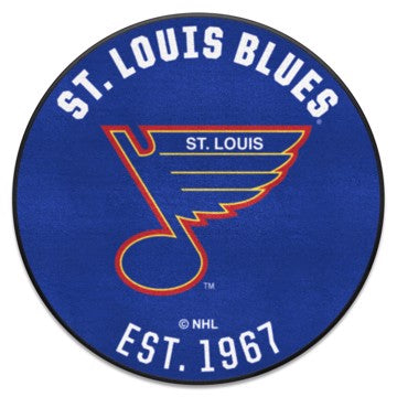Wholesale-St. Louis Blues Roundel Mat - Retro Collection NHL Accent Rug - Round - 27" diameter SKU: 35581