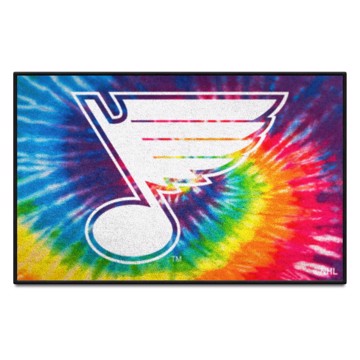 Wholesale-St. Louis Blues Starter Mat - Tie Dye NHL Accent Rug - 19" x 30" SKU: 34510