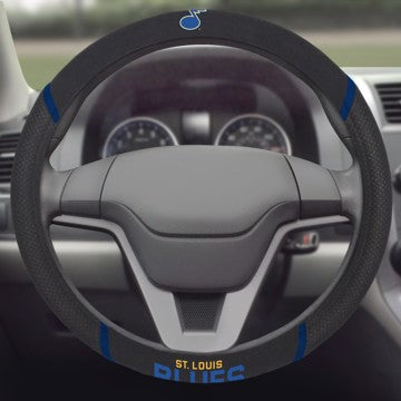 Wholesale-St. Louis Blues Steering Wheel Cover NHL Universal Fit - 15" x 15" SKU: 17189