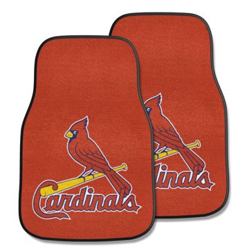 Wholesale-St. Louis Cardinals 2-pc Carpet Car Mat Set MLB Auto Floor Mat - 2 piece Set - 17" x 27" SKU: 6504