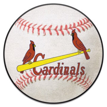 Wholesale-St. Louis Cardinals Baseball Mat - Retro Collection MLB Accent Rug - Round - 27" diameter SKU: 1885