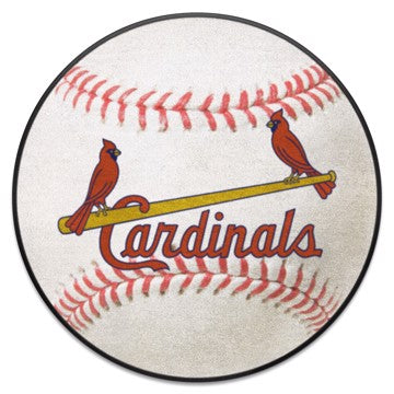 Wholesale-St. Louis Cardinals Baseball Mat - Retro Collection MLB Accent Rug - Round - 27" diameter SKU: 2080