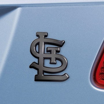 Wholesale-St. Louis Cardinals Chrome Emblem MLB Exterior Auto Accessory - Chrome Emblem - 2" x 3.2" SKU: 28666