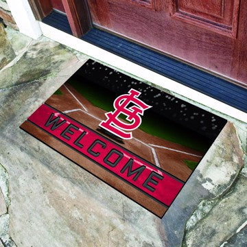 Wholesale-St. Louis Cardinals Crumb Rubber Door Mat MLB Outdoor Door Mat - 18" x 30" SKU: 21934