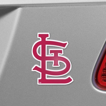 Wholesale-St. Louis Cardinals Embossed Color Emblem MLB Exterior Auto Accessory - Aluminum Color SKU: 60419