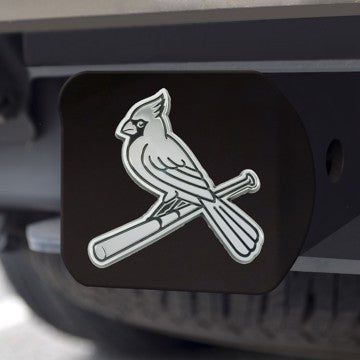 Wholesale-St. Louis Cardinals Hitch Cover MLB Chrome Emblem on Black Hitch - 3.4" x 4" SKU: 26716