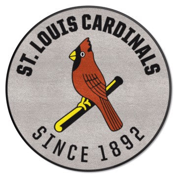 Wholesale-St. Louis Cardinals Roundel Mat - Retro Collection MLB Accent Rug - Round - 27" diameter SKU: 1792