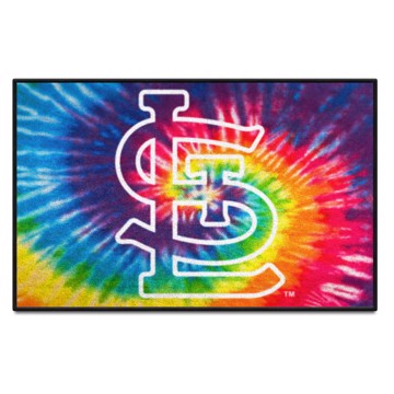 Wholesale-St. Louis Cardinals Starter Mat - Tie Dye MLB Accent Rug - 19" x 30" SKU: 34963