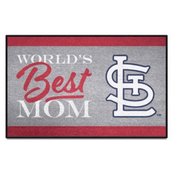 Wholesale-St. Louis Cardinals Starter Mat - World's Best Mom MLB Accent Rug - 19" x 30" SKU: 34112