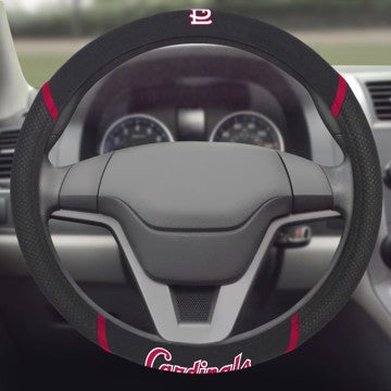 Wholesale-St. Louis Cardinals Steering Wheel Cover MLB Universal Fit - 15" x 15" SKU: 26721