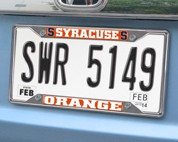 Wholesale-Syracuse License Plate Frame Syracuse University License Plate Frame 6.25"x12.25" - "Block S" Logo and Wordmark SKU: 25104