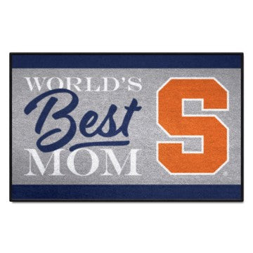 Wholesale-Syracuse Orange Starter Mat - World's Best Mom 19"x30" SKU: 34574