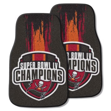 Wholesale-Tampa Bay Buccaneers 2-pc Carpet Car Mat Set NFL Auto Floor Mat - 2 piece Set - 17" x 27" SKU: 26535