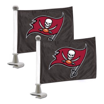 Wholesale-Tampa Bay Buccaneers Ambassador Flags NFL Mini Auto Flags - 2 Piece - 4" x 6" SKU: 61886