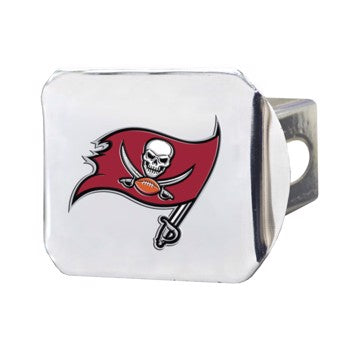 Wholesale-Tampa Bay Buccaneers Hitch Cover NFL Color Emblem on Chrome Hitch - 3.4" x 4" SKU: 22615