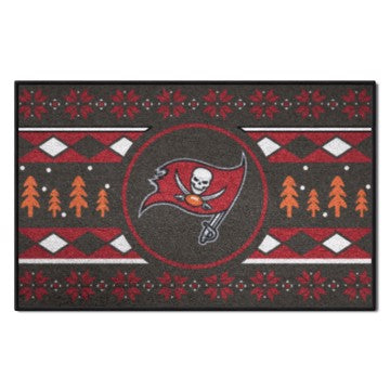 Wholesale-Tampa Bay Buccaneers Holiday Sweater Starter Mat NFL Accent Rug - 19" x 30" SKU: 26219