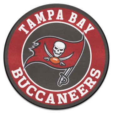 Wholesale-Tampa Bay Buccaneers Roundel Mat NFL Accent Rug - Round - 27" diameter SKU: 17977