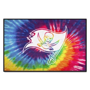 Wholesale-Tampa Bay Buccaneers Starter Mat - Tie Dye NFL Accent Rug - 19" x 30" SKU: 34272