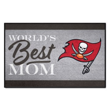 Wholesale-Tampa Bay Buccaneers Starter Mat - World's Best Mom NFL Accent Rug - 19" x 30" SKU: 18045
