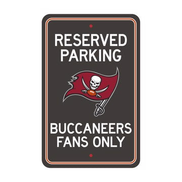 Wholesale-Tampa Bay Buccaneers Team Color Reserved Parking Sign Décor 18in. X 11.5in. Lightweight NFL Lightweight Décor - 18" X 11.5" SKU: 32178