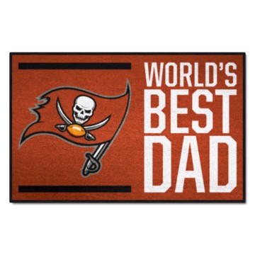 Wholesale-Tampa Bay Buccaneers World's Best Dad Starter Mat NFL Accent Rug - 19" x 30" SKU: 18186