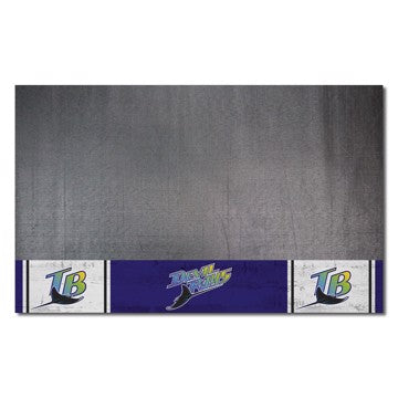 Wholesale-Tampa Bay Devil Rays Grill Mat - Retro Collection MLB Vinyl Mat - 26" x 42" SKU: 2303