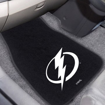 Wholesale-Tampa Bay Lightning 2-pc Embroidered Car Mat Set NHL Auto Floor Mat - 2 piece Set - 17" x 25.5" SKU: 27186