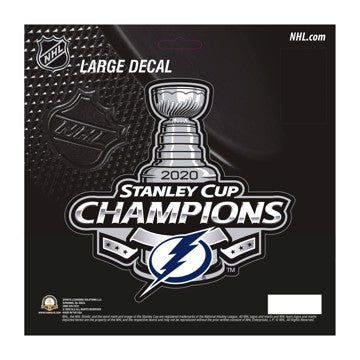 Wholesale-Tampa Bay Lightning 2020 Stanley Cup ChampionsLarge Decal NHL 1 Piece - 8” x 8” (total) SKU: 29246