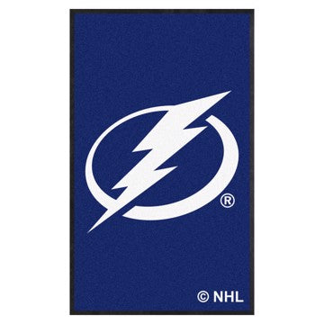 Wholesale-Tampa Bay Lightning 3X5 High-Traffic Mat with Rubber Backing NHL Commercial Mat - Portrait Orientation - Indoor - 33.5" x 57" SKU: 12882