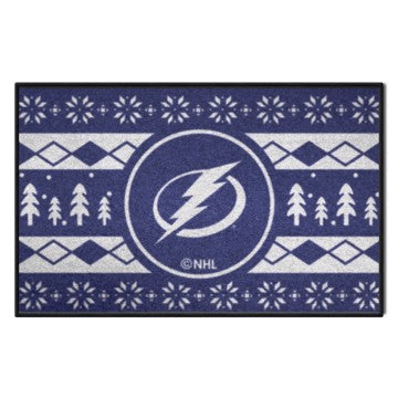 Wholesale-Tampa Bay Lightning Holiday Sweater Starter Mat NHL Accent Rug - 19" x 30" SKU: 26870