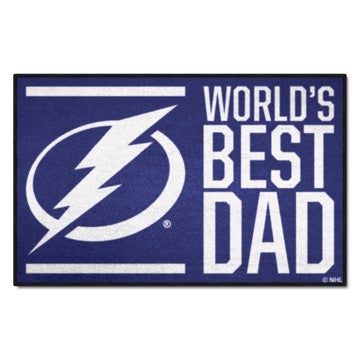Wholesale-Tampa Bay Lightning Starter Mat - World's Best Dad NHL Accent Rug - 19" x 30" SKU: 31170