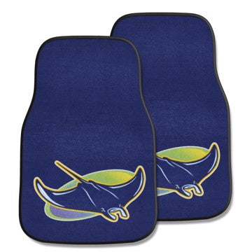 Wholesale-Tampa Bay Rays 2-pc Carpet Car Mat Set MLB Auto Floor Mat - 2 piece Set - 17" x 27" SKU: 28846