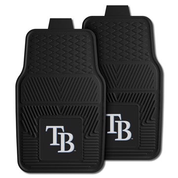 Wholesale-Tampa Bay Rays 2-pc Vinyl Car Mat Set MLB Auto Floor Mat - 2 piece Set - 17" x 27" SKU: 8850