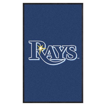 Wholesale-Tampa Bay Rays 3X5 High-Traffic Mat with Durable Rubber Backing MLB Commercial Mat - Portrait Orientation - Indoor - 33.5" x 57" SKU: 9868